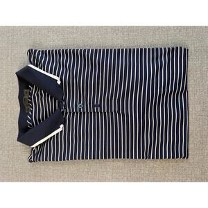 G/FORE Men’s Striped Performance Golf Polo – Navy/White – XL
